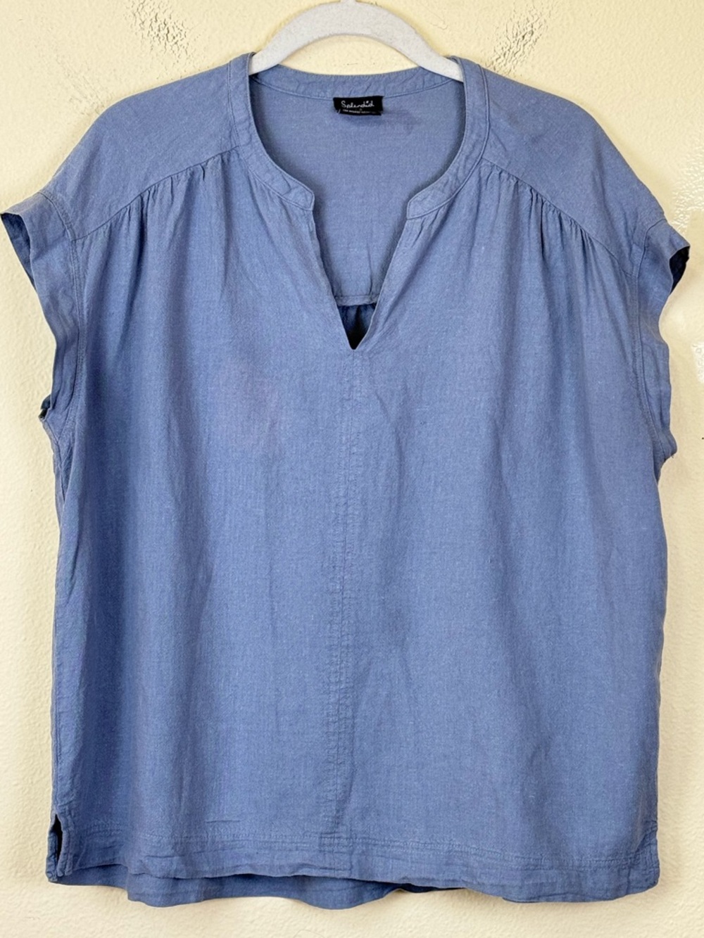Splendid tops large blue and lavender linen blend - Picture 13 of 14